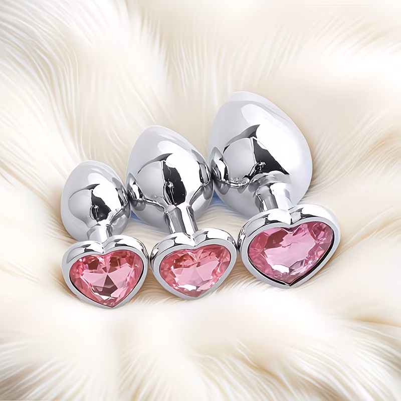 Beginner 3pcs Luxury Metal Anal Plug Set